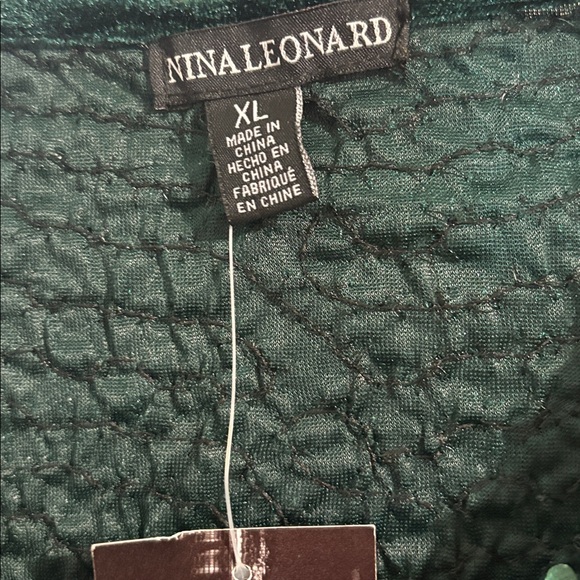 Nina Leonard Dark Green Sequin Jacket - Picture 4 of 8